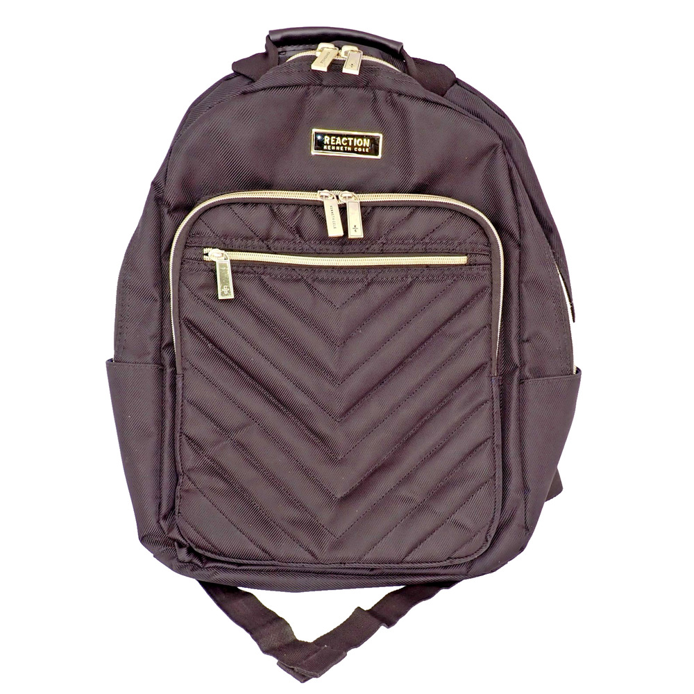 Kenneth Cole Reaction Chelsea Chevron 15" Laptop Backpack Bookbag Black Mint